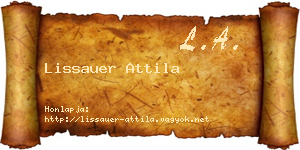 Lissauer Attila névjegykártya